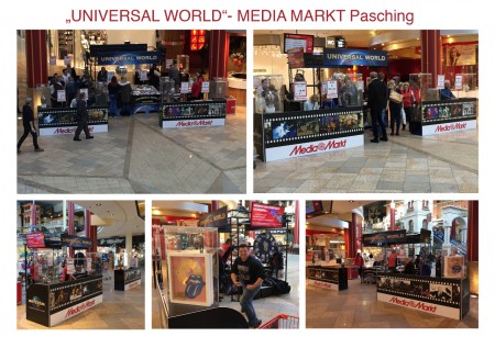 "UNIVERSAL WORLD" Promotion (Stand-Planung und Bau) - Auf, und Abbau - Transport (21 Media Markt und Saturn Filialen Österreichweit März 2017 bis Februar 2018)